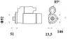 Стартер MAHLE MS 905 (фото 2)