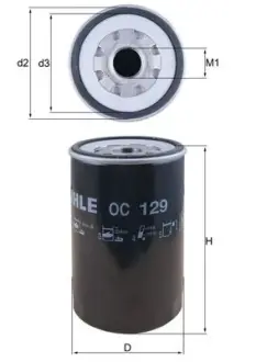 Фильтр масляный MAHLE OC129