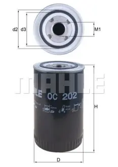 Фільтр масляний MAHLE OC202