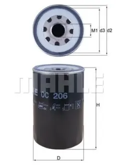 Фільтр масляний MAHLE OC206