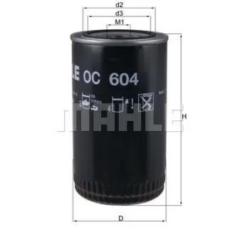 фільтр масляний MAHLE OC604