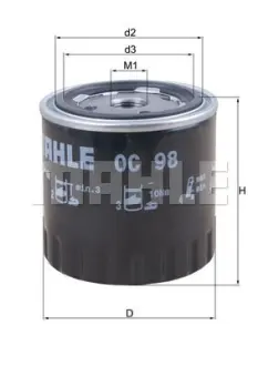 Фільтр масляний MAHLE OC98