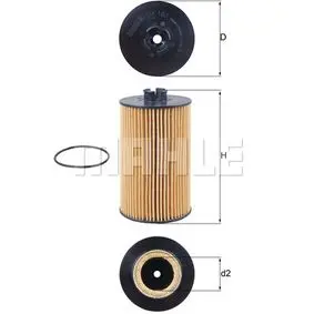 Фільтр масляний MAHLE OX161D