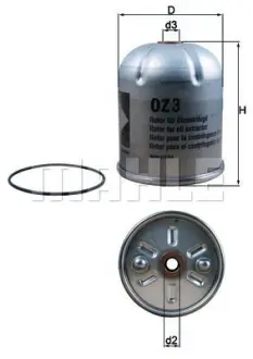 Фільтр оливний Renault Magnum 12.0-16.4 96--Premiu MAHLE OZ3D