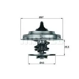 Thermostat, coolant system. Термостат, система охлаждения двигателя MAHLE TX1883