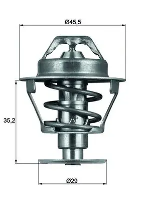 Термостат системи охолодження (89°C) CITROEN AX, SAXO, XSARA, ZX NISSAN MICRA II PEUGEOT 106 I, 106 II ROVER 100 / METRO, CITYROVER 1.4/1.4D/1.5D 09.88-12.05 MAHLE TX8189D (фото 1)