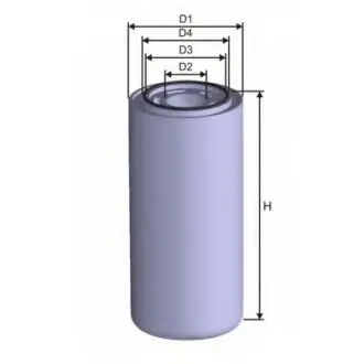 Oil filter, Spin-On. Фильтр масляный, накручиваемый MAN 51055040066