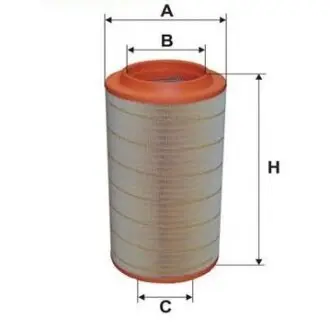 Air filter, primary. Фильтр воздушный, основной MAN 82084050015