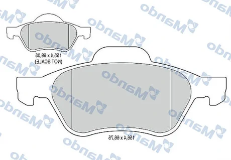 Гальмівні колодки до дисків MANDO MBF015160