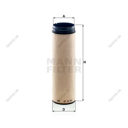 Фільтр повітряний, вторинний MANN-FILTER CF16002 (фото 1)