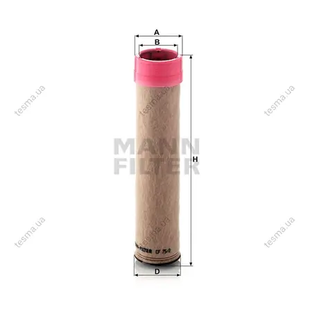 Фільтр повітряний, вторинний MANN-FILTER CF752 (фото 1)