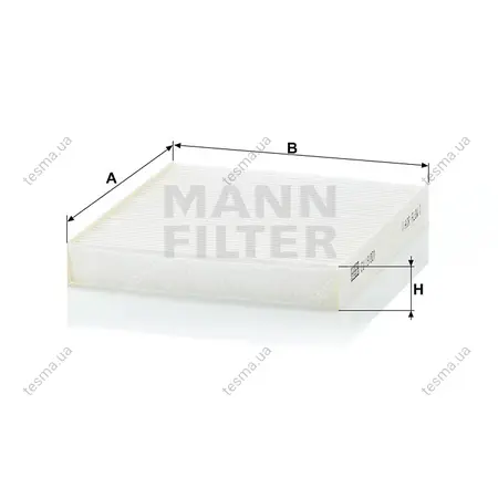 Фільтр салону MANN-FILTER CU19001 (фото 1)
