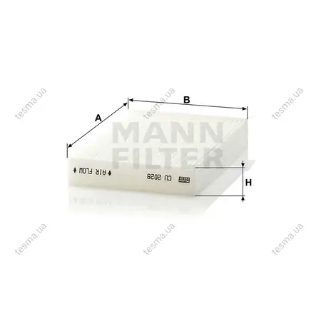 Фильтр салона MANN-FILTER CU2028 (фото 1)
