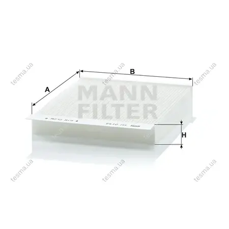 Фільтр салону MANN-FILTER CU2143 (фото 1)