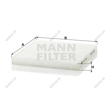 Фільтр салону MANN-FILTER CU22010 (фото 1)