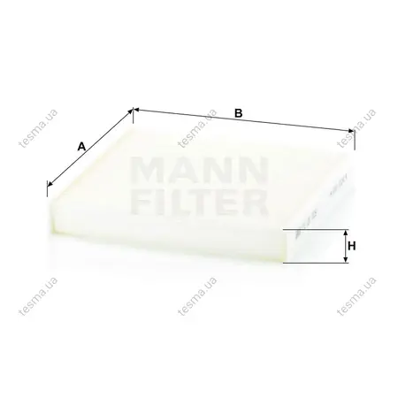 Фільтр салону MANN-FILTER CU22029 (фото 1)