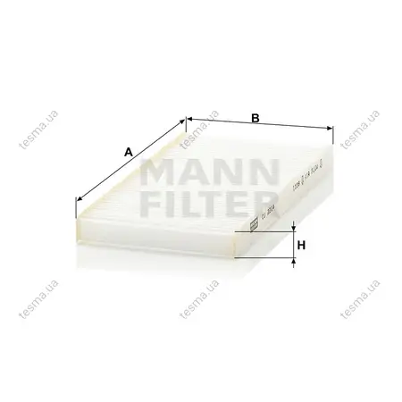 Фільтр салону MANN-FILTER CU22142 (фото 1)