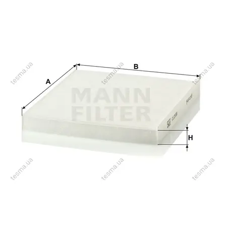 Фільтр салону MANN-FILTER CU23009 (фото 1)