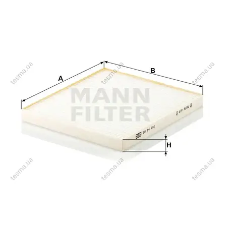 Фильтр салона MANN-FILTER CU24001 (фото 1)