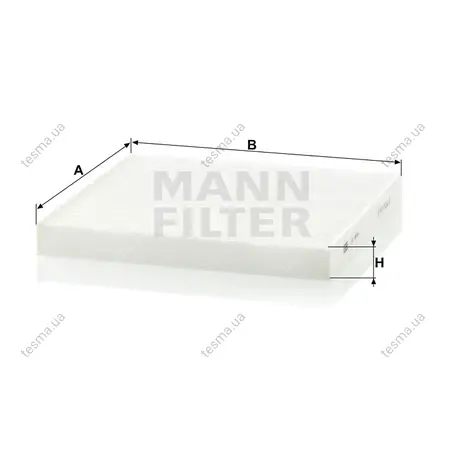Фильтр салона MANN-FILTER CU2544 (фото 1)