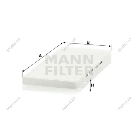 Фильтр салона MANN-FILTER CU3138 (фото 1)