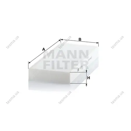 Фильтр салона MANN-FILTER CU37230 (фото 1)