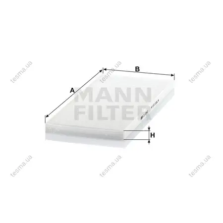 Фильтр салона MANN-FILTER CU3942 (фото 1)