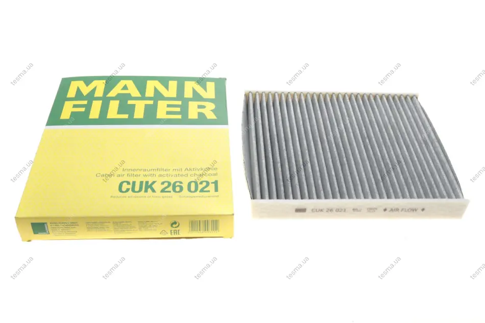 Фільтр салону, вугільний MANN-FILTER CUK26021 (фото 1)