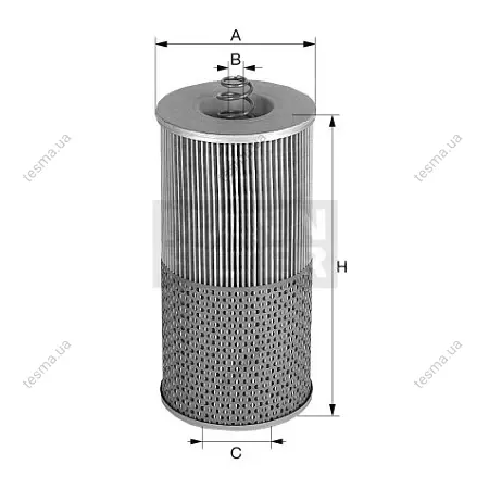 Hydraulic filter, cartridge. Фильтр гидравлический, вставка MANN-FILTER H8161 (фото 1)