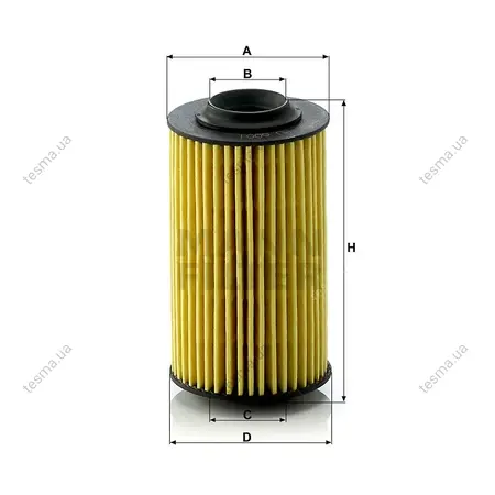 Фільтр масляний MANN-FILTER HU6001 (фото 1)