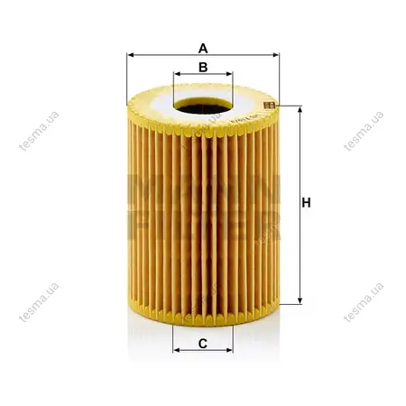 Фільтр масляний MANN-FILTER HU7193X (фото 1)