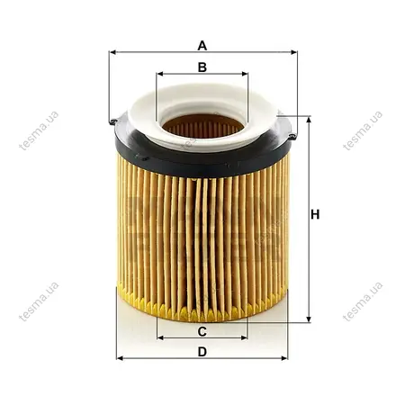Фільтр масляний MANN-FILTER HU8002Y (фото 1)