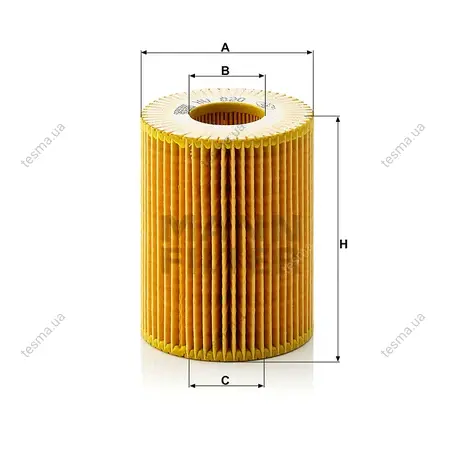 Фільтр масляний MANN-FILTER HU820X (фото 1)
