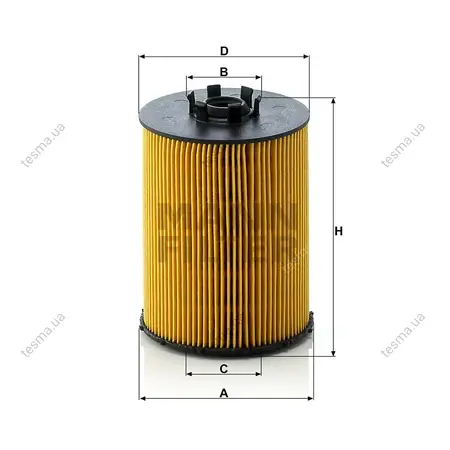 Фільтр масляний MANN-FILTER HU823X (фото 1)
