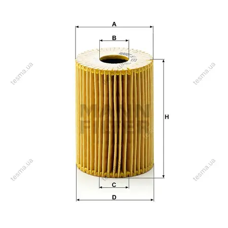 Фільтр масляний MANN-FILTER HU825X (фото 1)