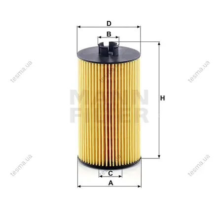 Фільтр масляний MANN-FILTER HU9316X (фото 1)