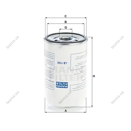 фильтр сепаратор воздушно-масляный MANN-FILTER LB1160 - фото 1