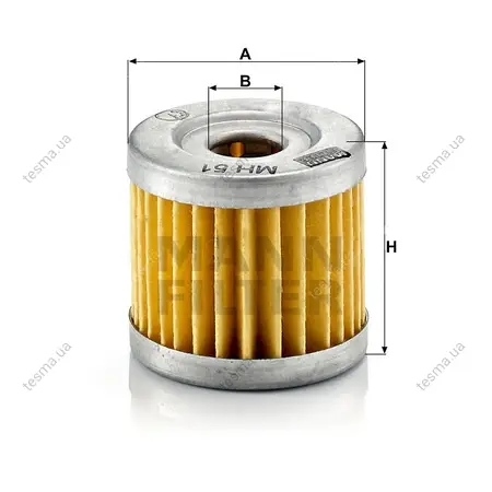 Фільтр масляний Suzuki AN/DR/GN/GS/GZ/TU/UC/UE/UH/UX MANN-FILTER MH51 (фото 1)
