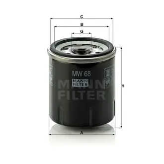 фильтр масляный MANN-FILTER MW68