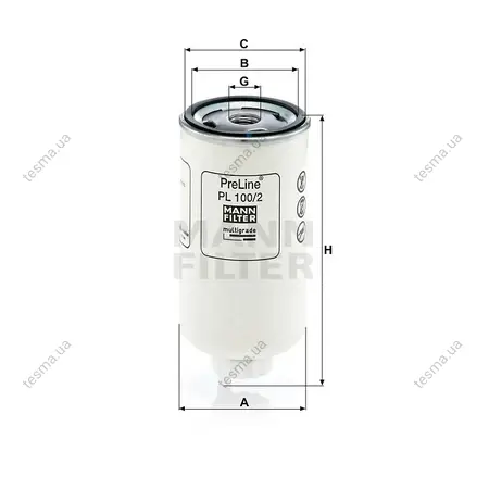 Фильтр топливный MANN-FILTER PL1002 (фото 1)