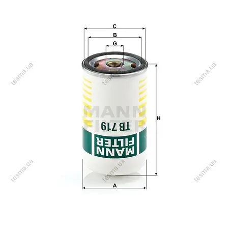 Фільтр осушувач повітря гальм MANN-FILTER TB719 (фото 1)