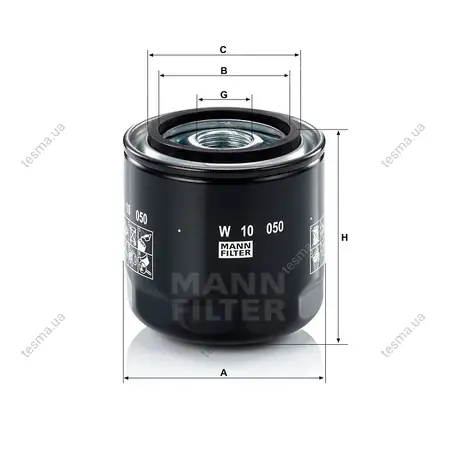 Фільтр масляний MANN-FILTER W10050 (фото 1)