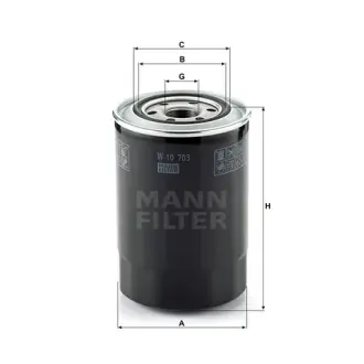 Фільтр масляний MANN-FILTER W10703