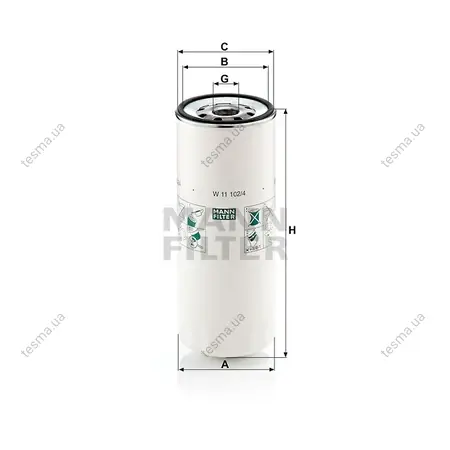 Фільтр гідравлічний MANN-FILTER W111024 (фото 1)