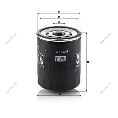Фільтр масляний MANN-FILTER W11405 (фото 1)