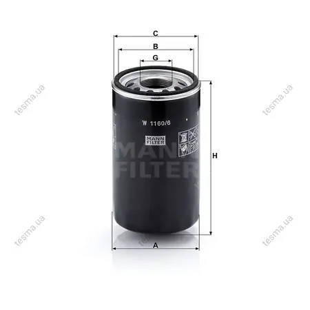 Фильтр гидравлический MANN-FILTER W11606 (фото 1)