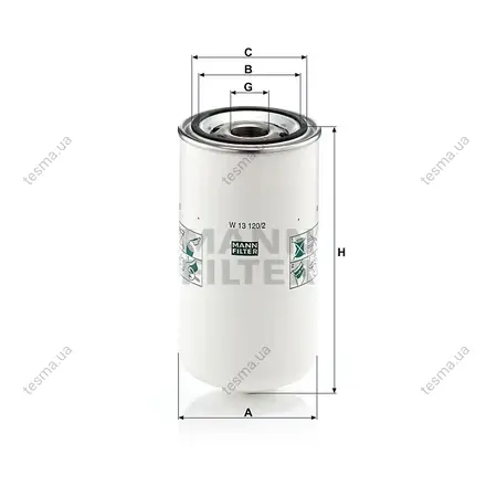 Фільтр масляний MANN-FILTER W131202 (фото 1)