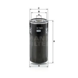 Фільтр масляний MANN-FILTER W7303