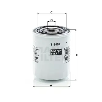 Фільтр масляний MANN-FILTER W8010