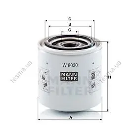 Фільтр масляний MANN-FILTER W8030 (фото 1)